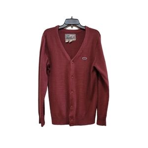 Toddland Mustache Sweater Cardigan Maroon Size Medium Urban Outfitters